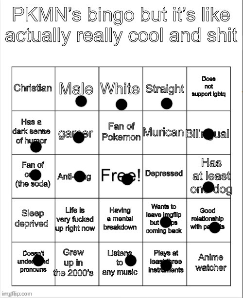 I'm actually trilingual but whatever | image tagged in pkmn s bingo | made w/ Imgflip meme maker