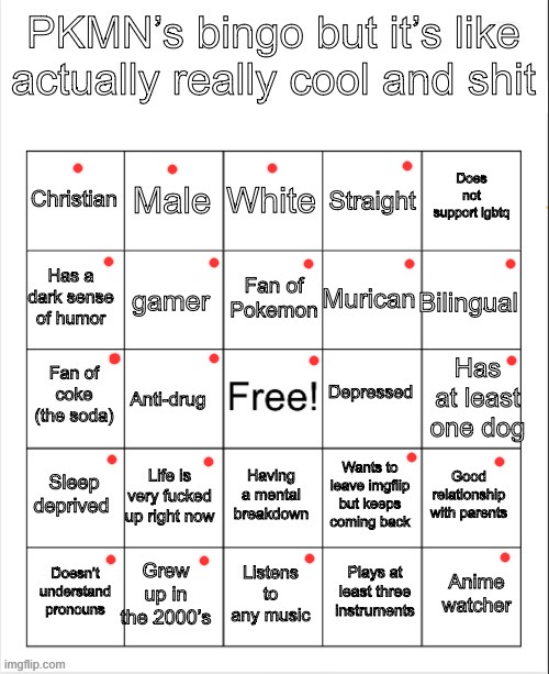 PKMN’s bingo | image tagged in pkmn s bingo | made w/ Imgflip meme maker