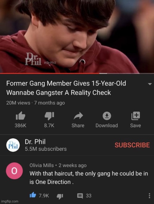 Roasted | image tagged in memes,youtube,dr phil | made w/ Imgflip meme maker