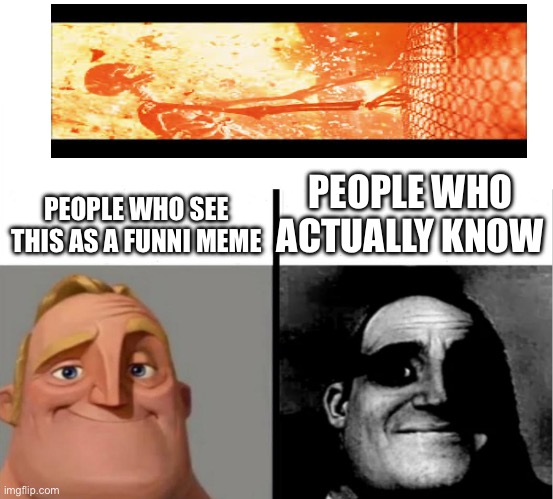 Ded | PEOPLE WHO ACTUALLY KNOW; PEOPLE WHO SEE THIS AS A FUNNI MEME | image tagged in teacher's copy | made w/ Imgflip meme maker