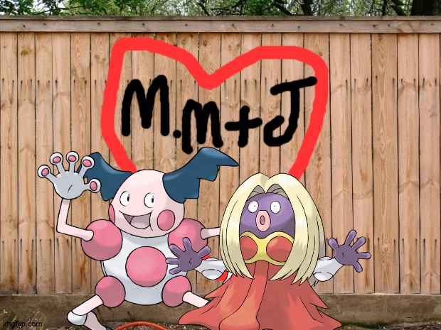 Mr.Mime and Jynx is another awesome couple! | image tagged in fence,pokemon | made w/ Imgflip meme maker