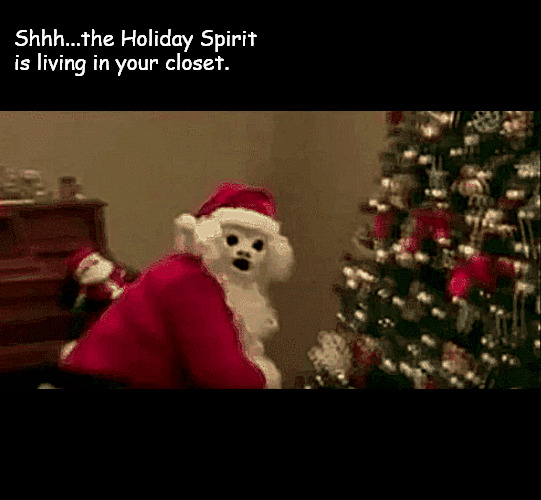 ...but will the holidays ever end? | Shhh...the Holiday Spirit is living in your closet. | image tagged in memes,middle school | made w/ Imgflip meme maker