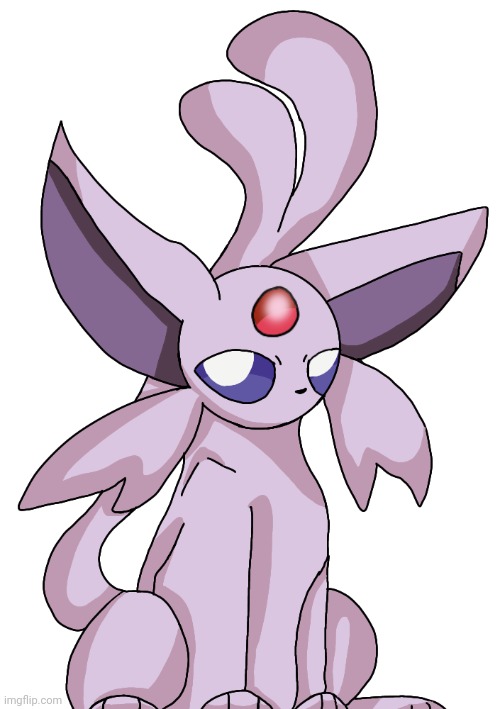 made this drawing of espeon just to announce im leaving for who knows how long again okay bye | image tagged in pokemon,espeon | made w/ Imgflip meme maker