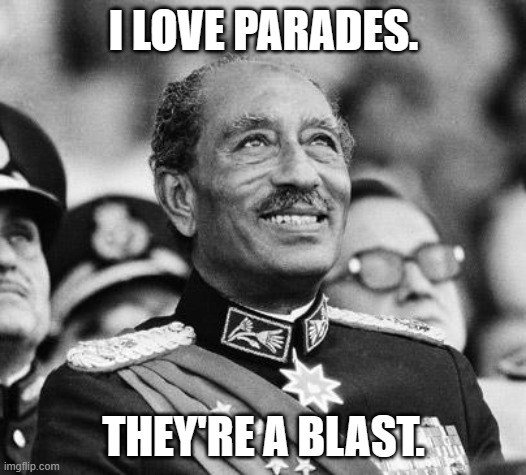 I LOVE PARADES. THEY'RE A BLAST. | made w/ Imgflip meme maker