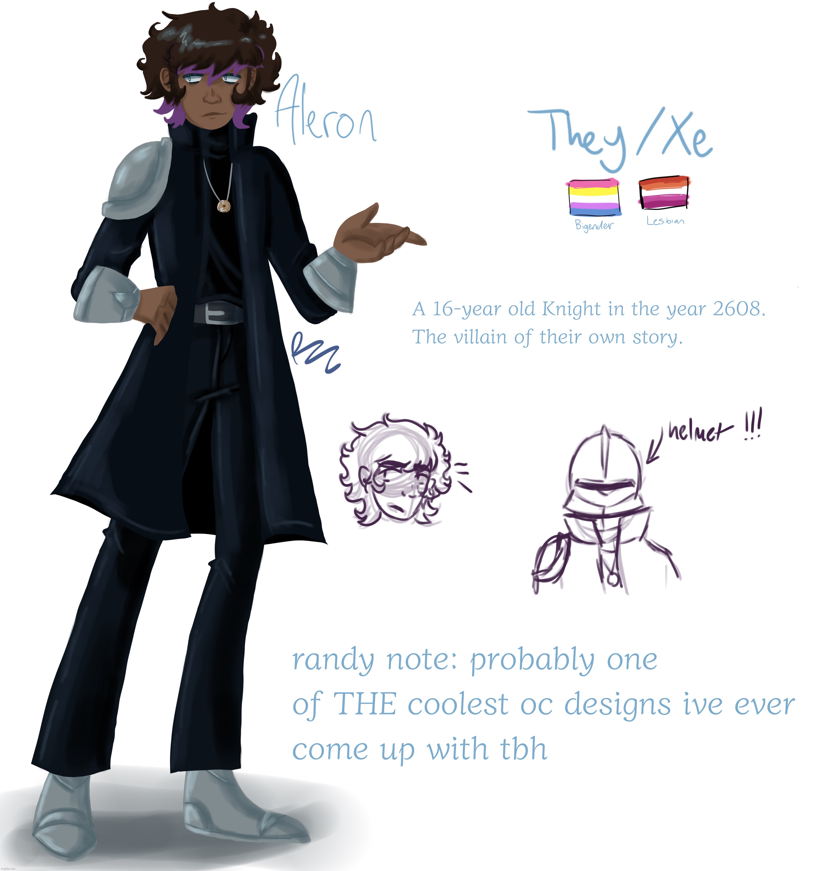 ref sheet for one of my ocs or smth idk | made w/ Imgflip meme maker