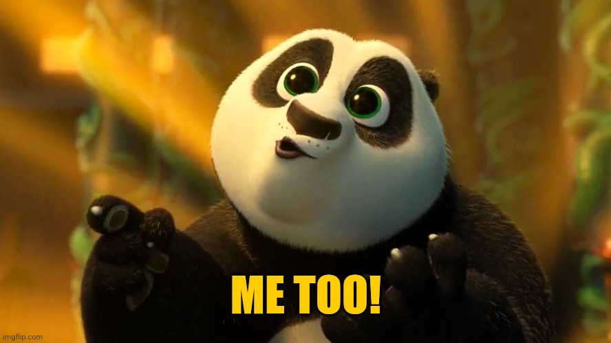 Kung Fu Panda 3 | ME TOO! | image tagged in kung fu panda 3 | made w/ Imgflip meme maker