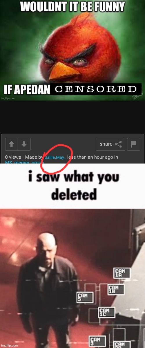image tagged in i saw what you deleted | made w/ Imgflip meme maker
