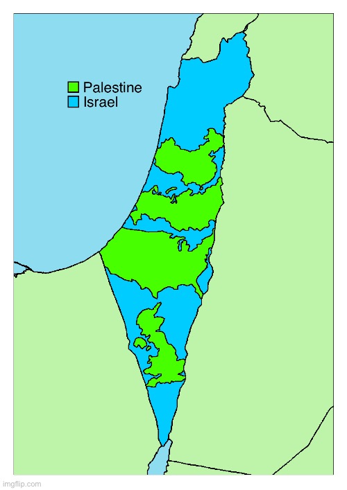 2 State Solution | image tagged in israel,palestine | made w/ Imgflip meme maker
