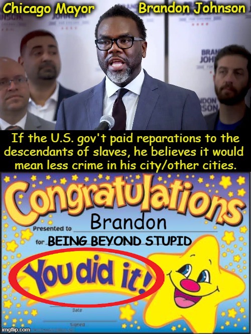 Sometimes "Stupid" Is So Shocking, It Deserves "Special" Recognition!! SMH... | image tagged in mayor,stupid people,special kind of stupid,dumb,political humor,reparations | made w/ Imgflip meme maker
