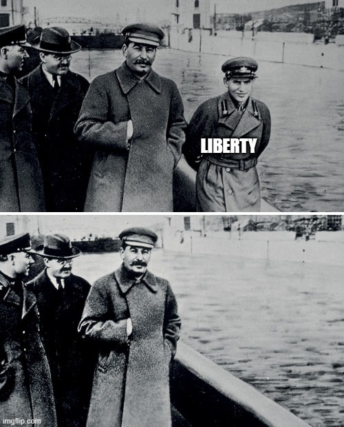 Stalin Photoshop | LIBERTY | image tagged in stalin photoshop | made w/ Imgflip meme maker