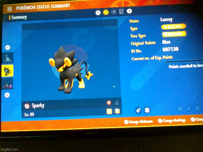my shiny luxray B) | made w/ Imgflip meme maker