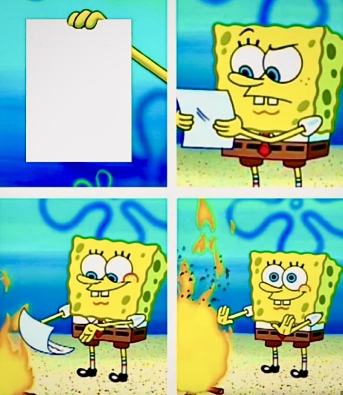 High Quality Burn Blank Meme Template