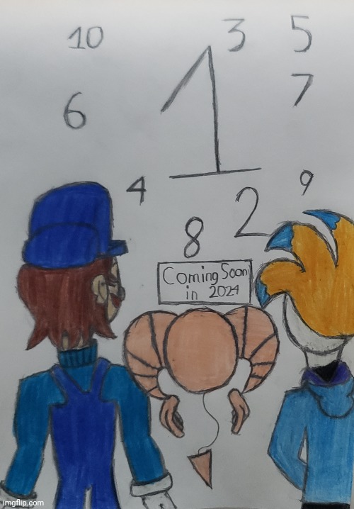Countdown... | image tagged in 2024,new years,drawing | made w/ Imgflip meme maker