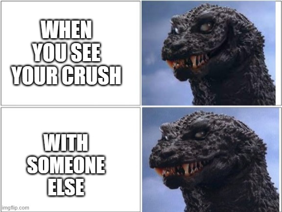 GMK HAPPY TO SAD | WHEN YOU SEE YOUR CRUSH; WITH SOMEONE ELSE | image tagged in gmk happy to sad | made w/ Imgflip meme maker