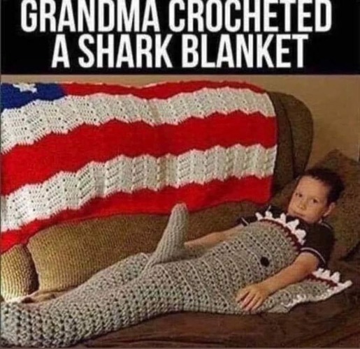 Shark blanket from grandma. | image tagged in dorsil fin,shark blanket,kewlew | made w/ Imgflip meme maker