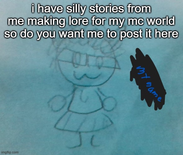 would be a good new years resolution | i have silly stories from me making lore for my mc world so do you want me to post it here | image tagged in bda neko arc | made w/ Imgflip meme maker