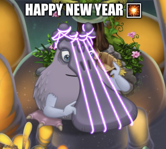 It’s not quite 2024 where Iive yet but almost | HAPPY NEW YEAR 🎇 | image tagged in timothy the pluckbill,happy new year | made w/ Imgflip meme maker