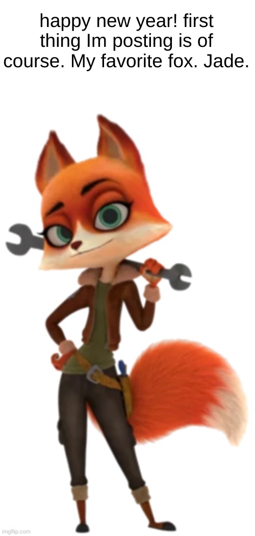 I always make sure I see her and LT Fox Vixen every beginning of the year exactly at 12 AM. | happy new year! first thing Im posting is of course. My favorite fox. Jade. | image tagged in brothers to the end,wholesome,cute,cartoon,movie,happy new year | made w/ Imgflip meme maker