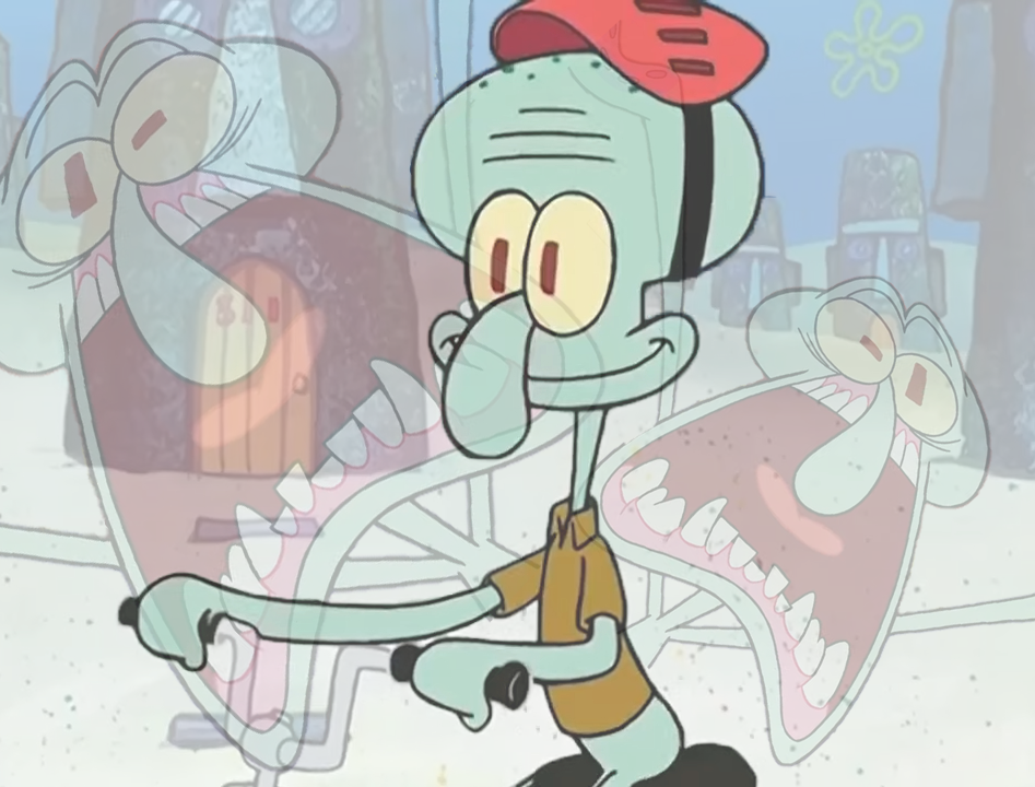 High Quality Squidward Internal Scream Blank Meme Template