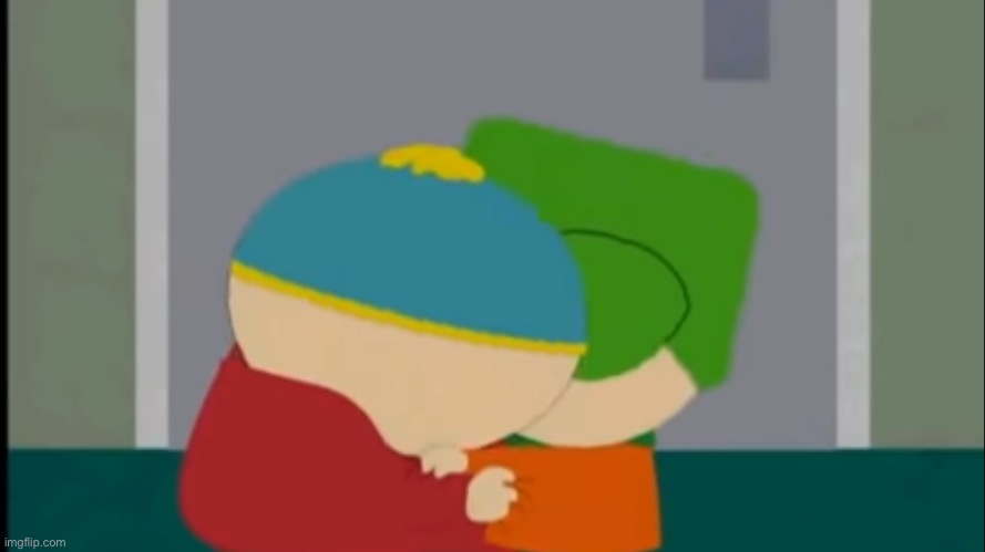 Cartman & Kyle hug | image tagged in cartman kyle hug | made w/ Imgflip meme maker