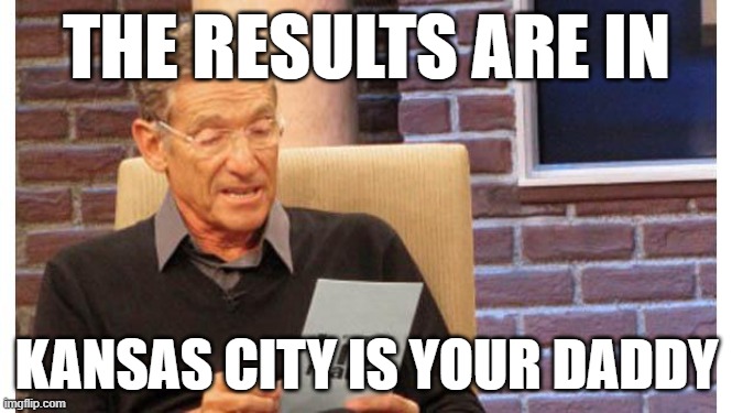 bengals | THE RESULTS ARE IN; KANSAS CITY IS YOUR DADDY | image tagged in maury povich | made w/ Imgflip meme maker