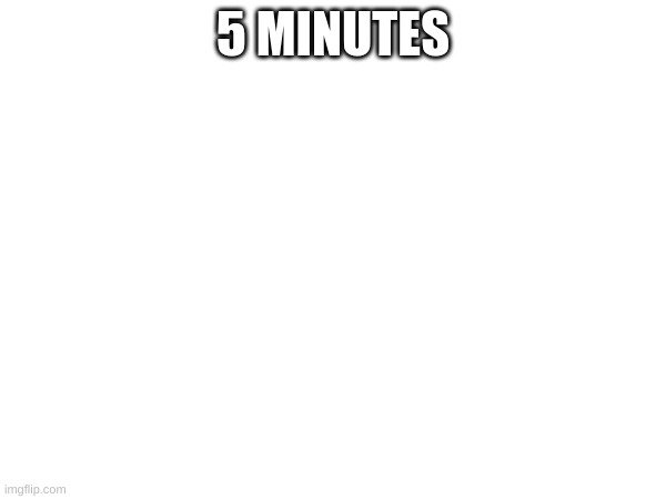 5 MINUTES | made w/ Imgflip meme maker