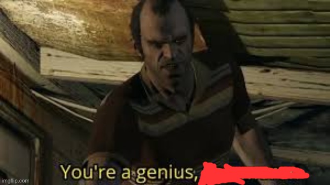 You're a genius, you moron | image tagged in you're a genius you moron | made w/ Imgflip meme maker