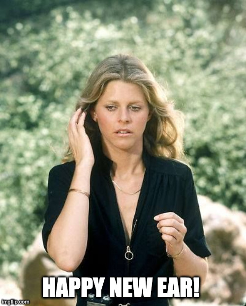 HAPPY NEW EAR | HAPPY NEW EAR! | image tagged in happy new year,bionic woman,70s,70s tv,tv,sci-fi | made w/ Imgflip meme maker