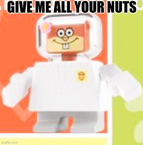 No. Stop asking | GIVE ME ALL YOUR NUTS | image tagged in sandy,squirrel,give me your,nuts | made w/ Imgflip meme maker
