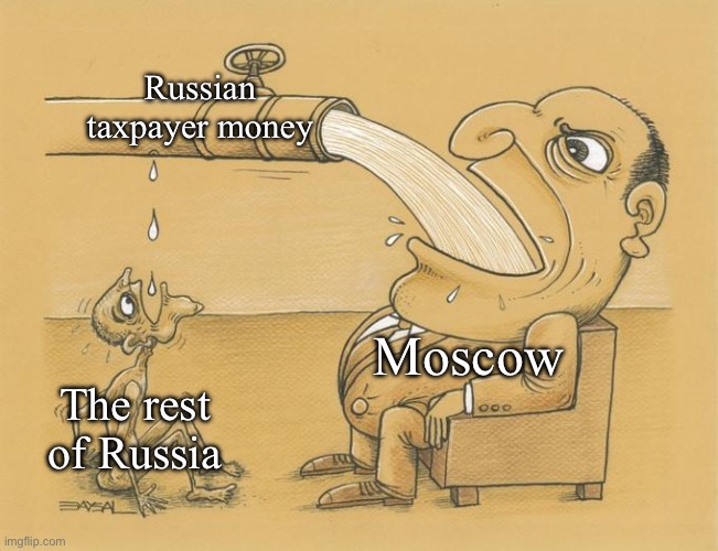 Москва – не Россия | Russian taxpayer money; Moscow; The rest of Russia | image tagged in greedy pipe man | made w/ Imgflip meme maker