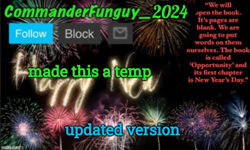 Lol 2024 | made this a temp; updated version | image tagged in commanderfunguy new year 2024 template | made w/ Imgflip meme maker