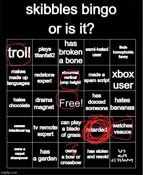 i own an arrow from when i was a boy scout, and i have a nerf crossbow, but not a real one | image tagged in skibbles kys bingo | made w/ Imgflip meme maker