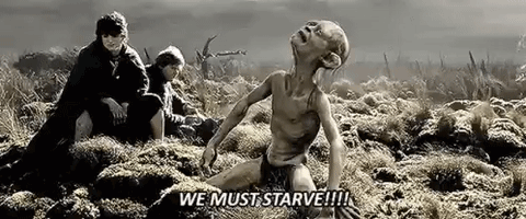 High Quality gollum we must starve Blank Meme Template