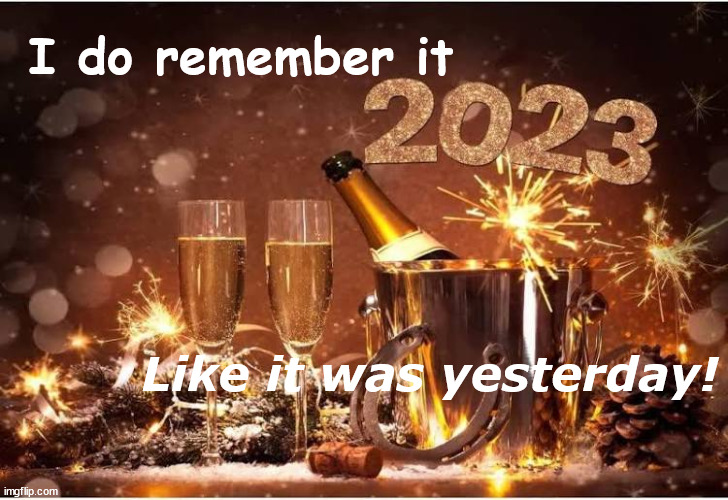 Remember It | I do remember it; Like it was yesterday! | image tagged in new year 2023,remember,like it was yesterday | made w/ Imgflip meme maker