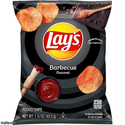 Lays yummy | image tagged in lay's barbecue flavored potato chips 1 5 ounce pack of 64 | made w/ Imgflip meme maker