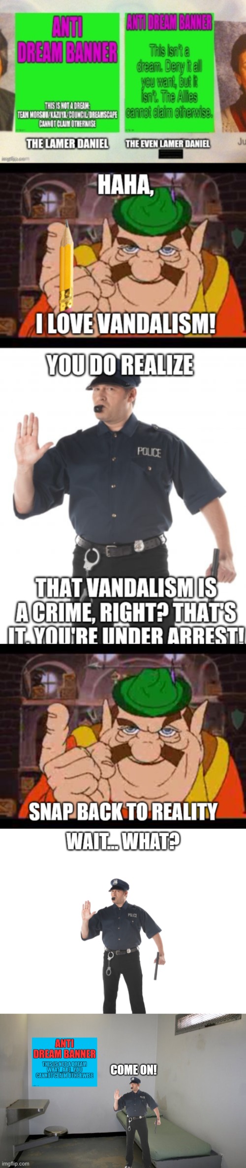 Stop Cop is not able to Arrest Morshu, or anyone for that matter | made w/ Imgflip meme maker