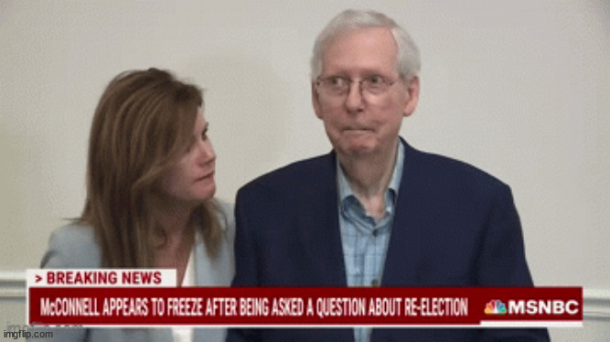 What year? | image tagged in mitch mcconnell,froze,happy new year,2024,freeze frame,mitch the glitch | made w/ Imgflip meme maker