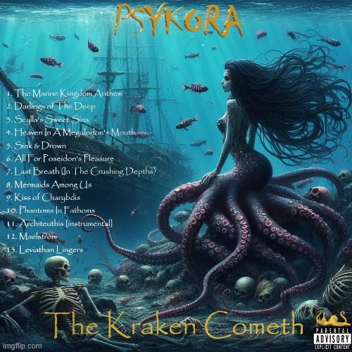 Psykora™ Album Cover 2 | Original Background A.I.Image by just-4-kicks using Microsoft Bing Dall·E3 Img Creator | made w/ Imgflip meme maker