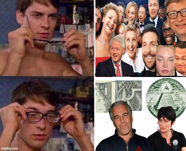 Coming Soon to 2024 | image tagged in spiderman glasses,jeffrey epstein,ghislaine maxwell,pedophiles | made w/ Imgflip meme maker