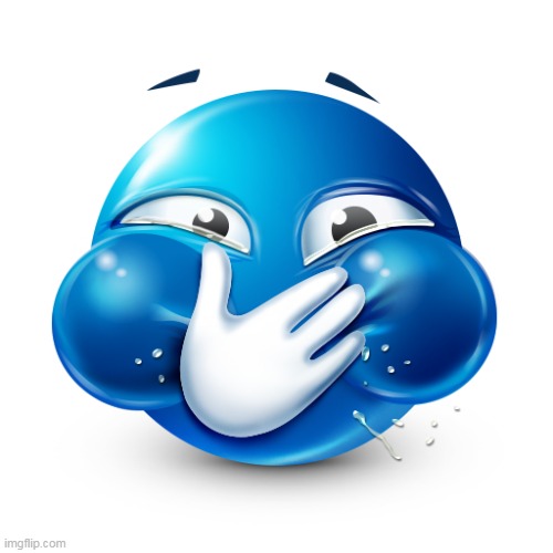 blue emoji laughing | image tagged in blue emoji laughing | made w/ Imgflip meme maker