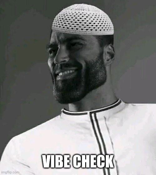 Halal Giga Chad | VIBE CHECK | image tagged in halal giga chad | made w/ Imgflip meme maker