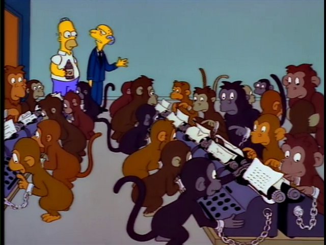 High Quality Simpsons Thousand Monkeys Room Blank Meme Template