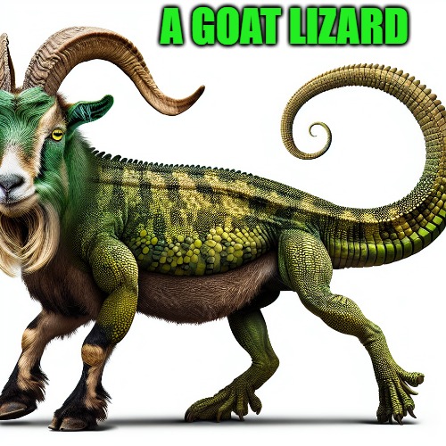 goat lizard | A GOAT LIZARD | made w/ Imgflip meme maker