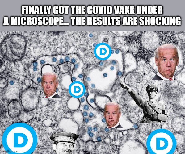 FINALLY GOT THE COVID VAXX UNDER A MICROSCOPE... THE RESULTS ARE SHOCKING | image tagged in covid-19,covid vaccine | made w/ Imgflip meme maker