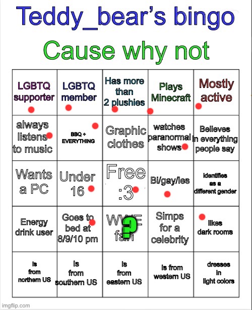 What is WWE? | ? | image tagged in teddy bear s bingo | made w/ Imgflip meme maker