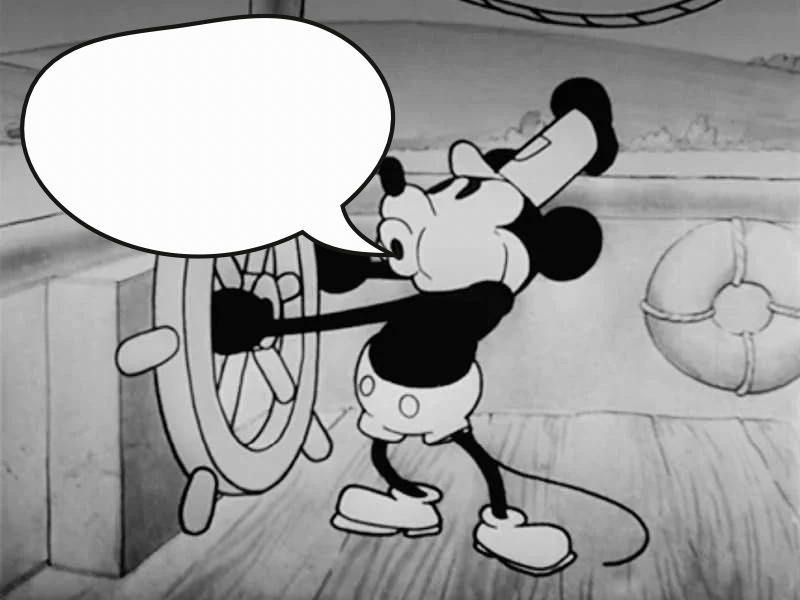 High Quality Seamboat mickey says Blank Meme Template
