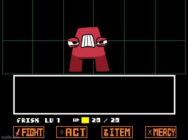 ALPHABET LORE A IN UNDERTALE❓❗ | image tagged in undertale | made w/ Imgflip meme maker