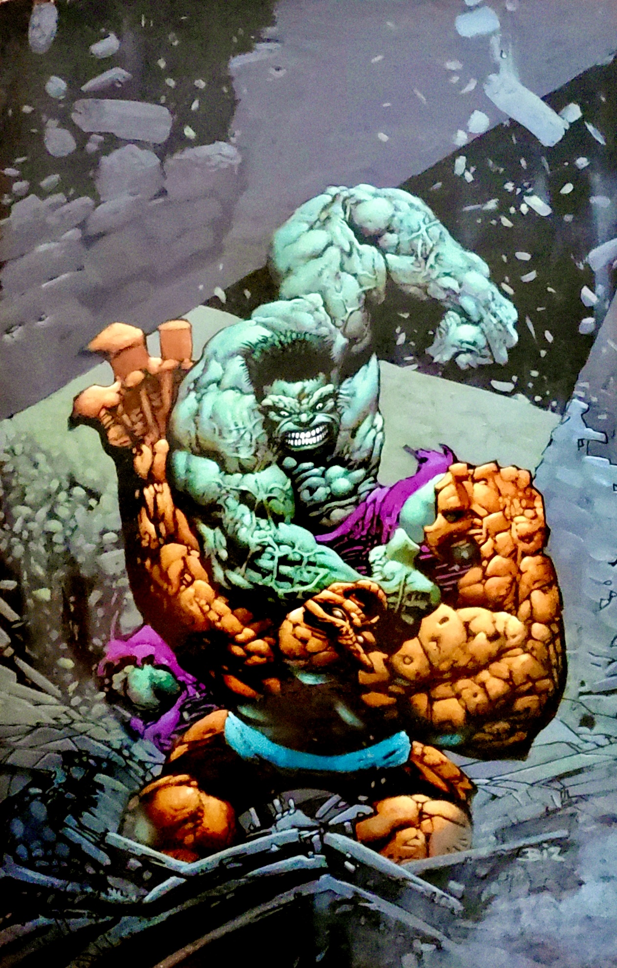 Hulk vs The Thing Blank Meme Template
