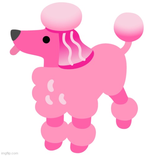 the Bluey character named "Coco" as a emoji | image tagged in pink poodle emoji,bluey,emoji,emojis | made w/ Imgflip meme maker