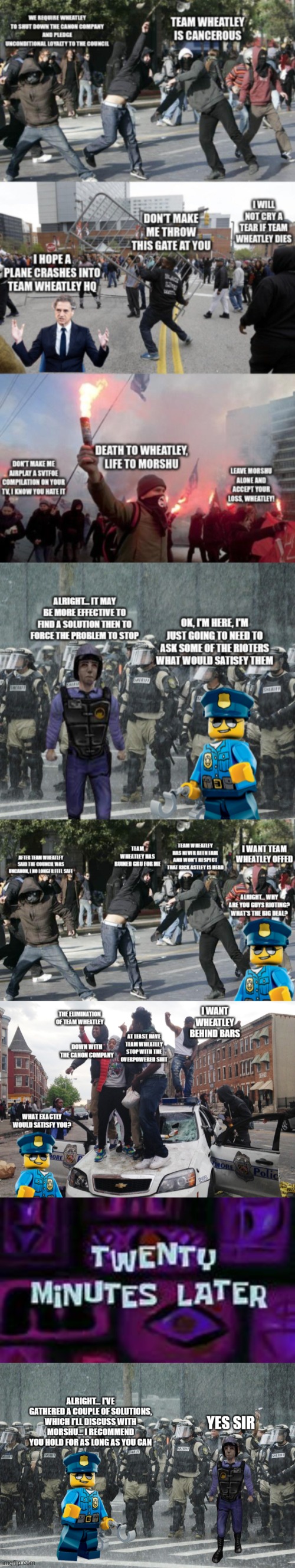 Lego Cop Gathering Solutions | made w/ Imgflip meme maker